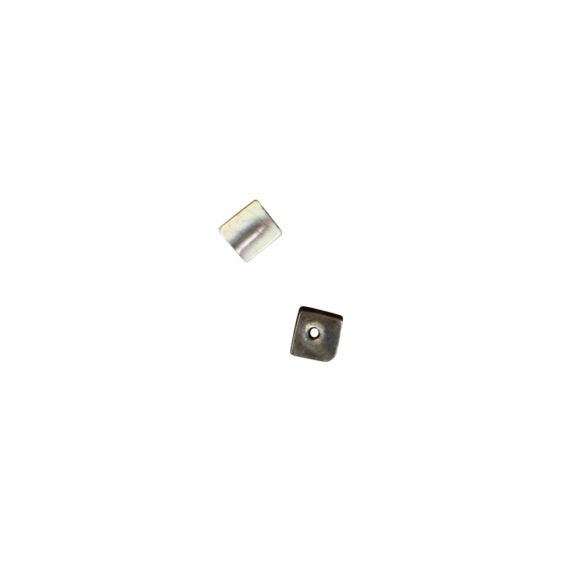 BSTC4 - SHELL BEAD - TROCHUS SMOKED CUBE - 4MM (100PCS) - OCEAN SHELL STUDIOS