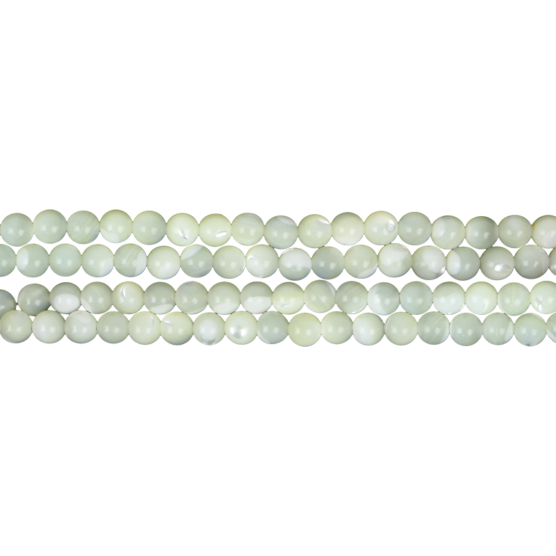 BTR4_2 - SHELL BEAD - TROCHUS ROUND - 8MM (52 PCS) - OCEAN SHELL STUDIOS