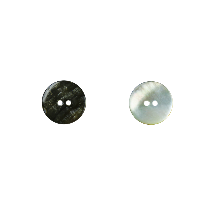 BUB22.5G_2 - BUTTON BLACK MOTHER OF PEARL - OCEAN SHELL STUDIOS