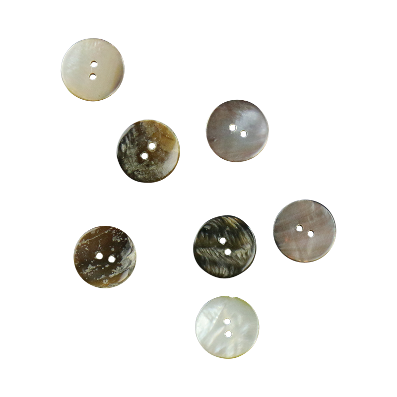 BUB25G - BUTTON BLACK MOTHER OF PEARL - OCEAN SHELL STUDIOS