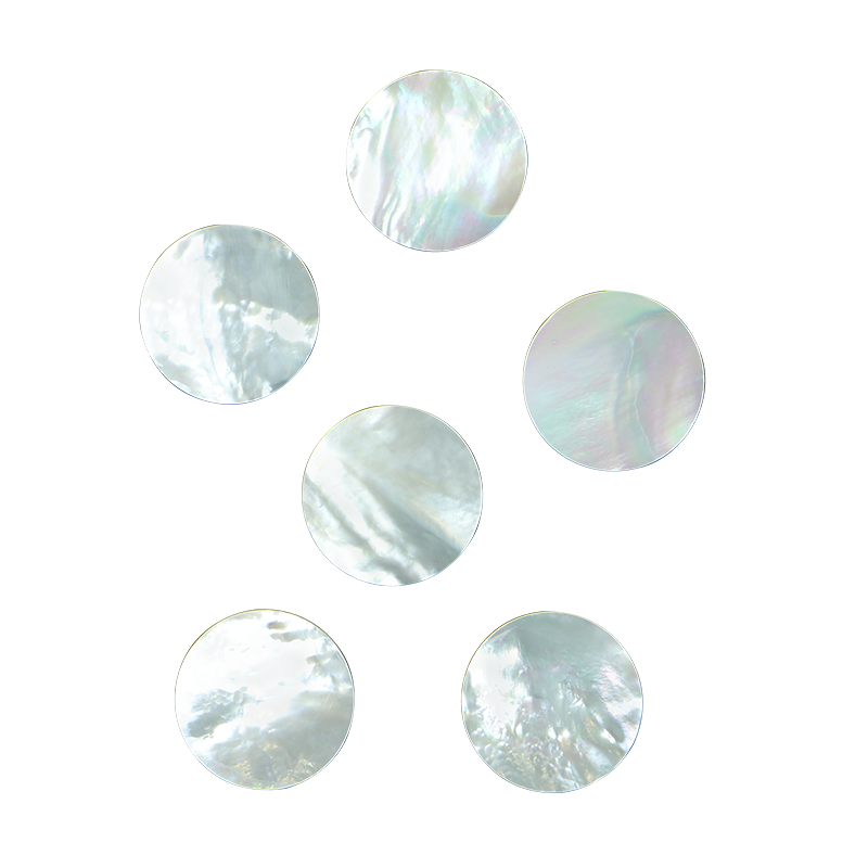BWCFC125-3 - WMOP WW - CIRCLE - FLAT, CLEAN BACK, POLISHED 1 SIDE - OCEAN SHELL STUDIOS