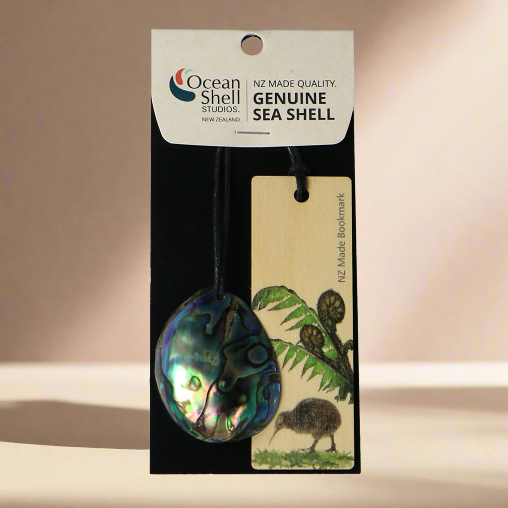 Bookmark_Kiwi - KIWI PAUA GEM BOOKMARK - OCEAN SHELL STUDIOS
