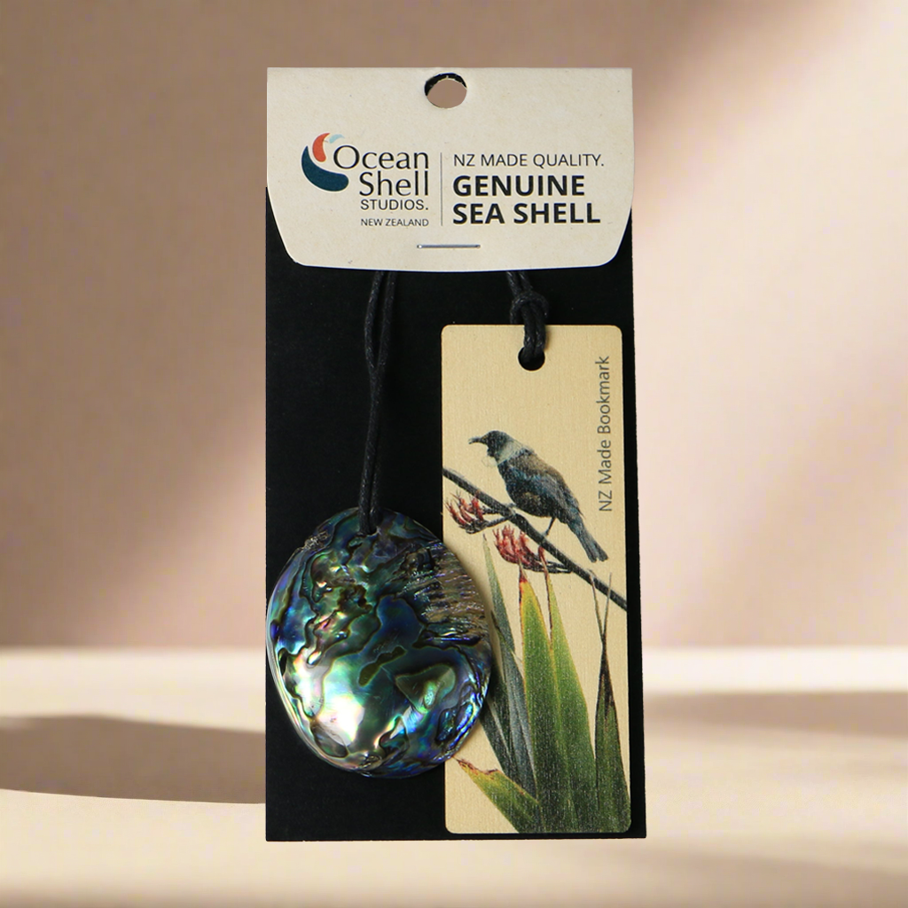 Bookmark_Tui - TUI PAUA GEM BOOKMARK - OCEAN SHELL STUDIOS