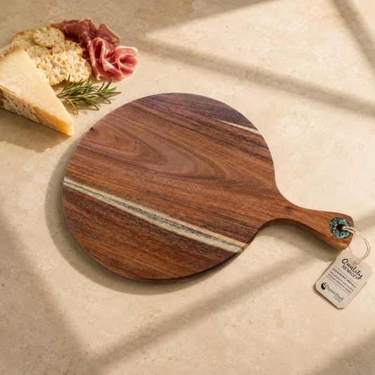 PAUA SERVING PADDLE - ROUND