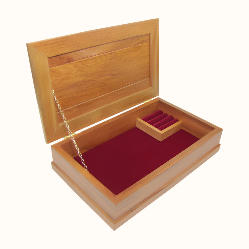 JB2BU - Burgundy Large JEWELLERY BOXES - OCEAN SHELL STUDIOS