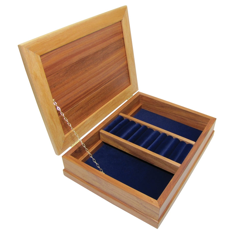 JB3BL - Royal Blue Deluxe JEWELLERY BOXES - OCEAN SHELL STUDIOS