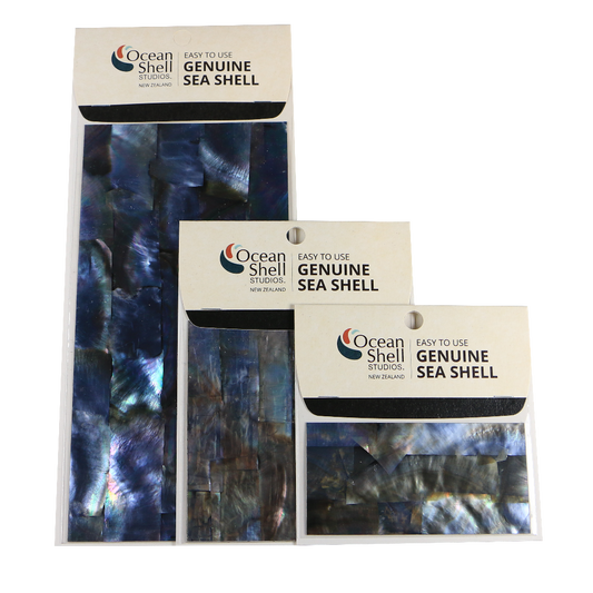 LBPSD50P - RETAIL READY - SHELL VENEER COATED - BMOP NATURAL STRIP - DARK - OCEAN SHELL STUDIOS