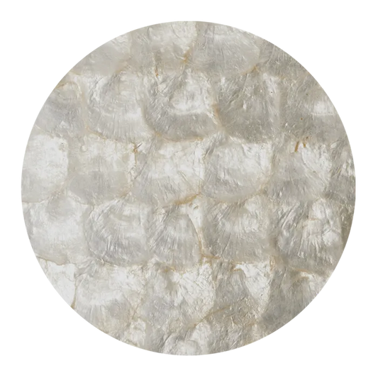 LCW200_2 - SHELL VENEER COATED - CAPIZ WHITE - OCEAN SHELL STUDIOS