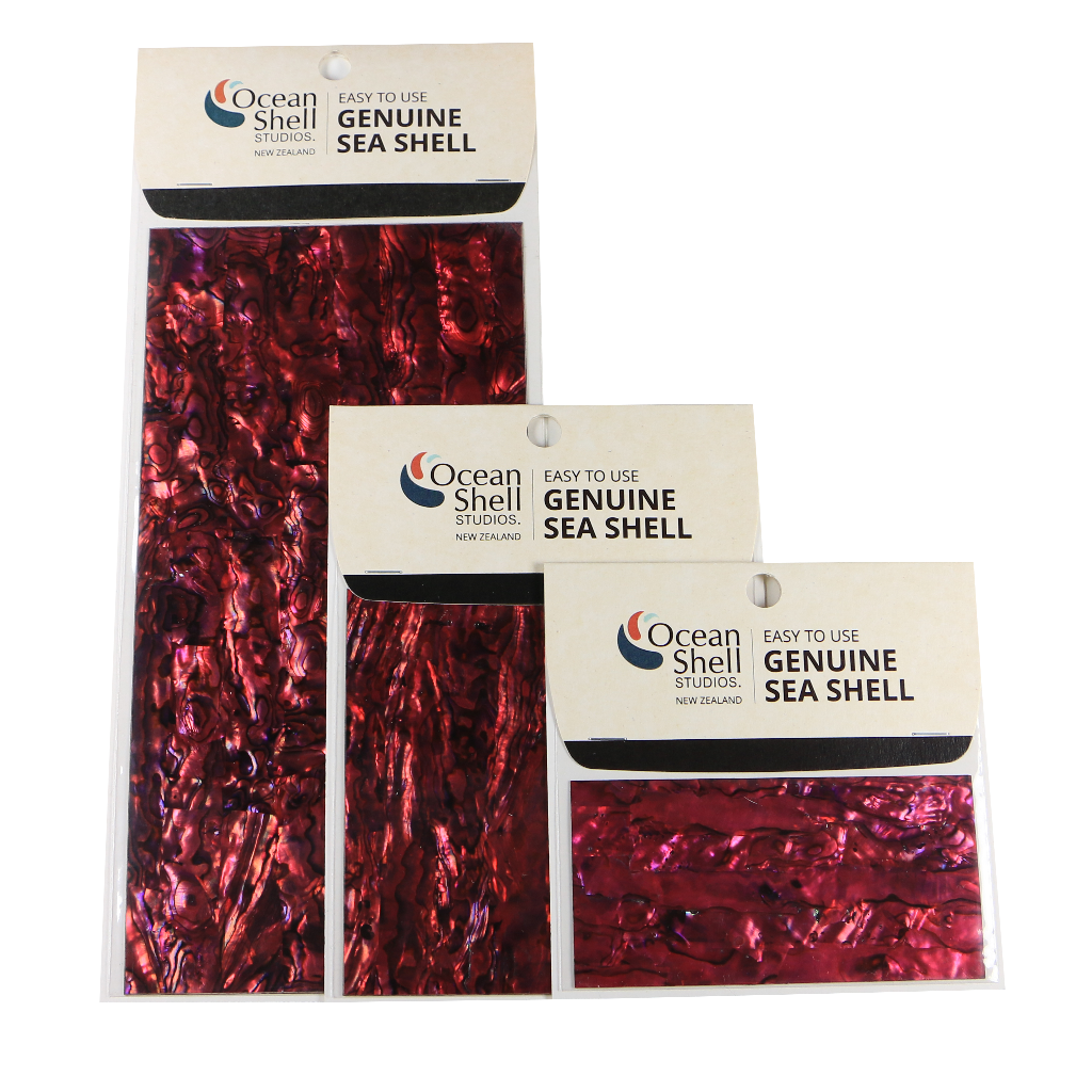 LPLT50P - RETAIL READY - SHELL VENEER COATED - PAUA PURPLE AGATE - OCEAN SHELL STUDIOS