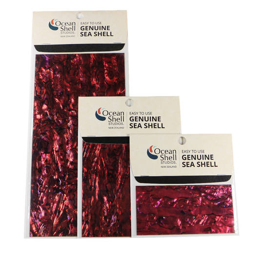 LPLT50P - RETAIL READY - SHELL VENEER COATED - PAUA PURPLE AGATE - OCEAN SHELL STUDIOS