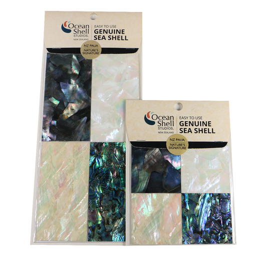 LTN4QP - SHELL VENEER COATED - ABALONE NATURAL TINTS - OCEAN SHELL STUDIOS