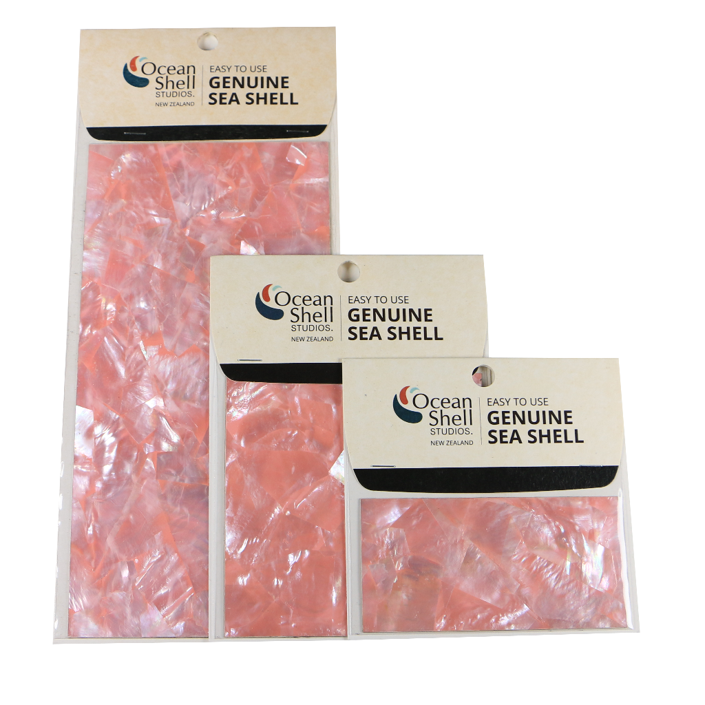 LWPKT50P - RETAIL READY - SHELL VENEER COATED - WMOP PINK QUARTZ - OCEAN SHELL STUDIOS