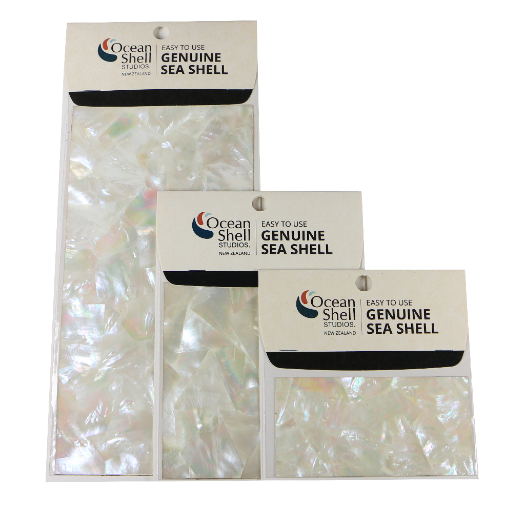 LWPM50P - RETAIL READY - SHELL VENEER COATED - WMOP NATURAL MOSAIC - OCEAN SHELL STUDIOS