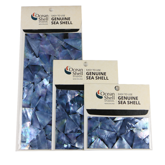 LWPMD50P - RETAIL READY - SHELL VENEER COATED - WMOP AQUAMARINE - OCEAN SHELL STUDIOS