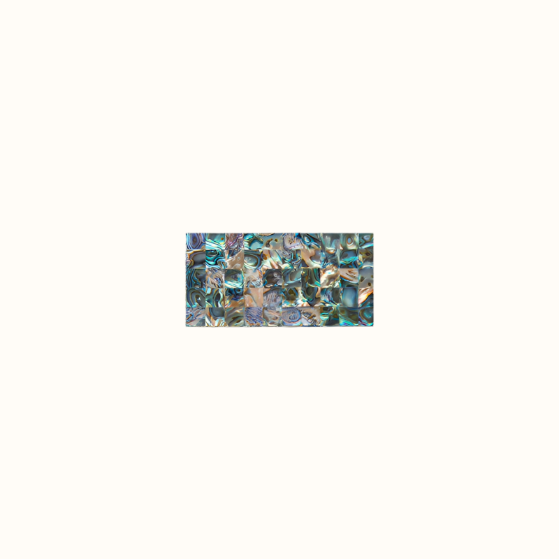 MOP802-150 - 150x75mm SOLID SHELL TILE - PAUA NATURAL - SQUARE - OCEAN SHELL STUDIOS
