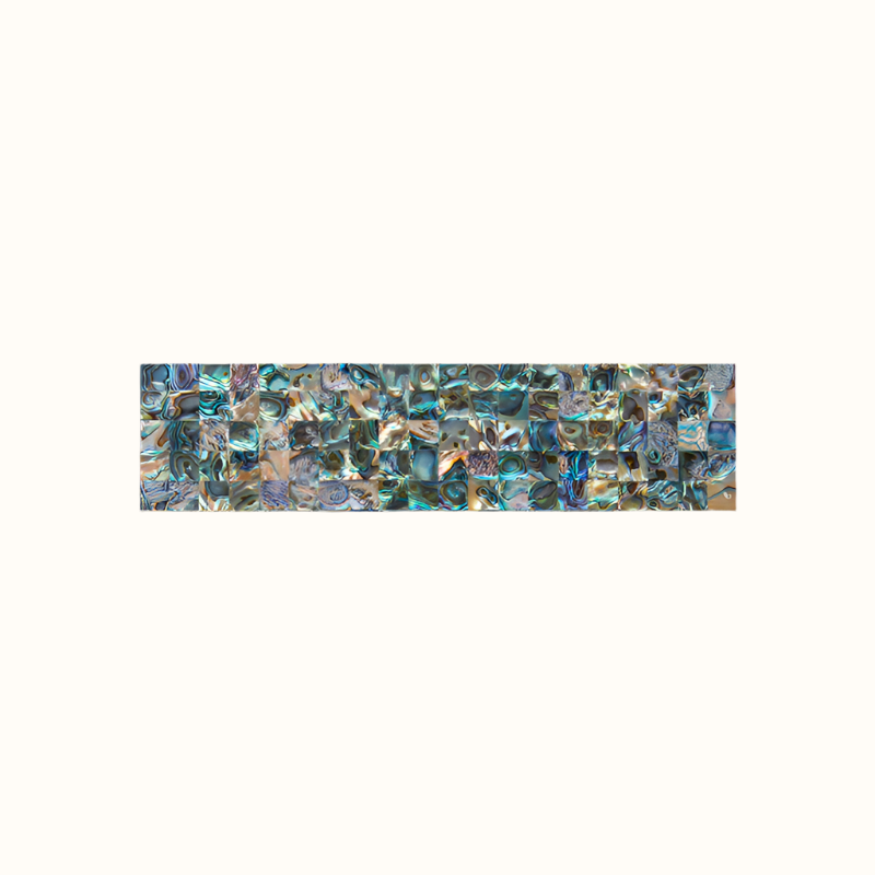 MOP802-300 - 300x75mm SOLID SHELL TILE - PAUA NATURAL - SQUARE - OCEAN SHELL STUDIOS