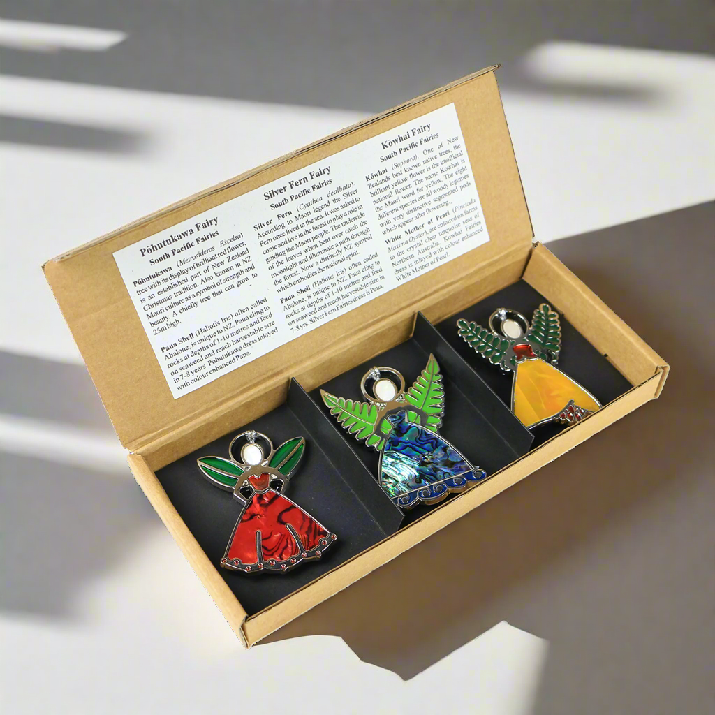 NPFTR - SOUTH PACIFIC FAIRIES SET FRIENDSHIP FAIRIES - TRIO - OCEAN SHELL STUDIOS