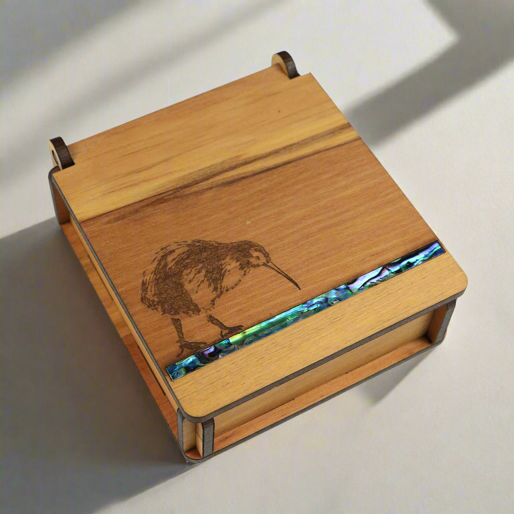 NPRBKK - Kevin the Kiwi PAUA STRIP & RIMU - BOX - OCEAN SHELL STUDIOS