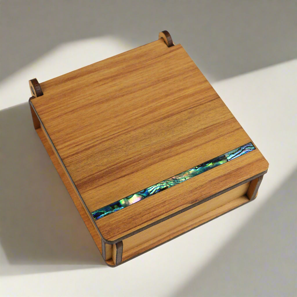 NPRBSP - Paua Strip PAUA STRIP & RIMU - BOX - OCEAN SHELL STUDIOS