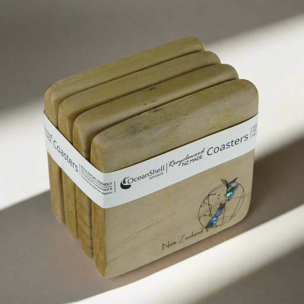 NRWCG4 - COASTER RECYCLEWOOD - SETS - OCEAN SHELL STUDIOS