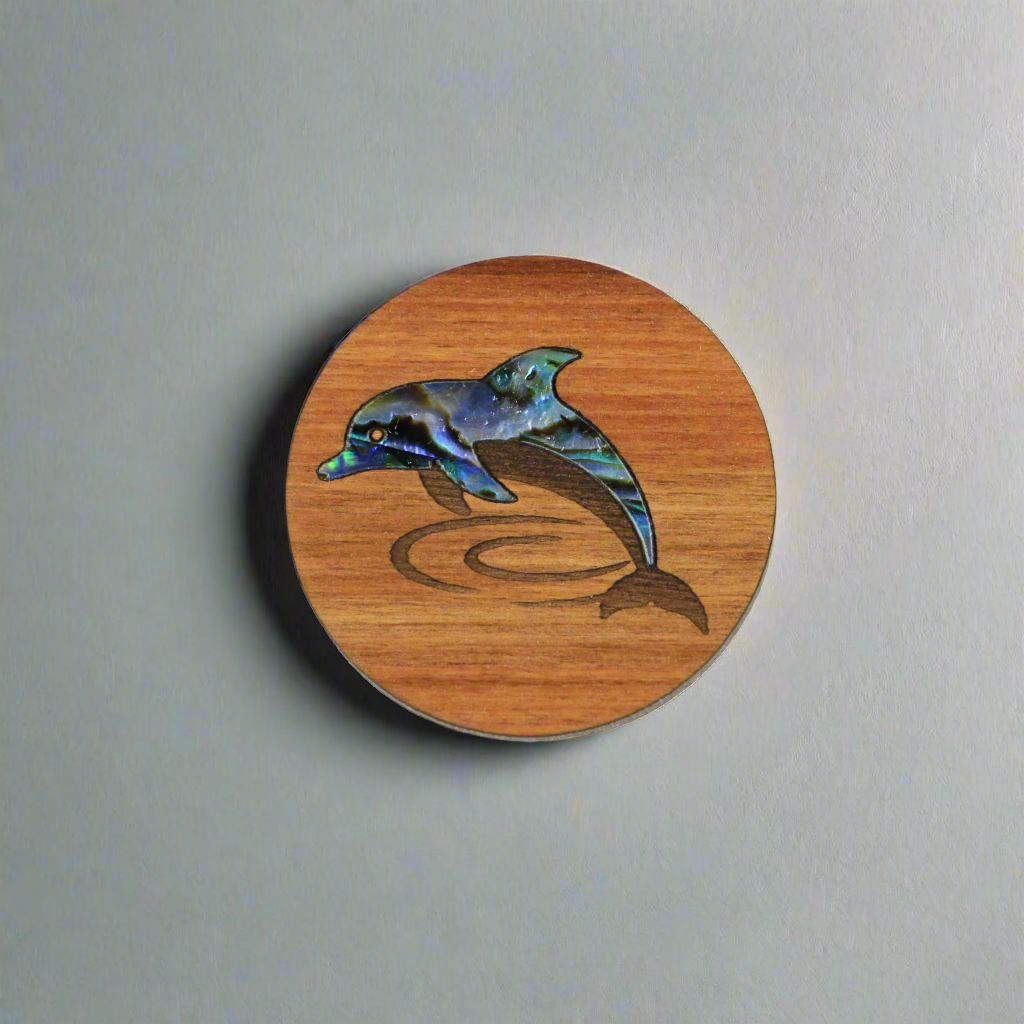 New-Magnets_0016_Layer-4 - Dolphin PAUA RIMU MAGNET - OCEAN SHELL STUDIOS