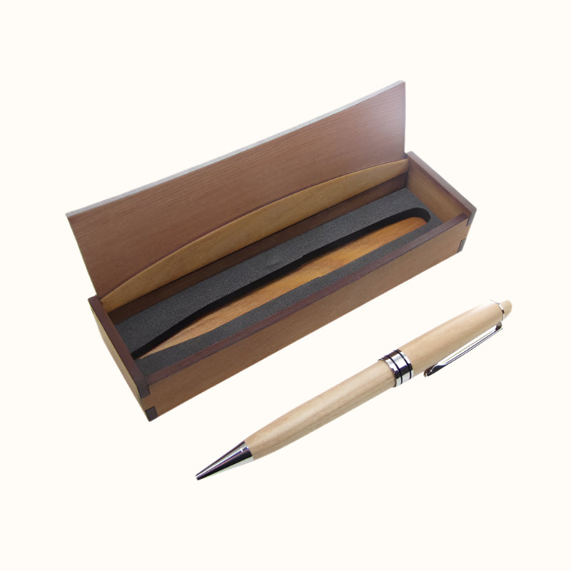 PB101MSB - Silver WOODEN PENS - OCEAN SHELL STUDIOS