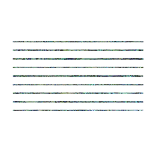 SCT3 - 3 x 240mm - 3 Ply (40pcs) SHELL VENEER COMPOSITE STRIP - 3PLY PAUA - OCEAN SHELL STUDIOS