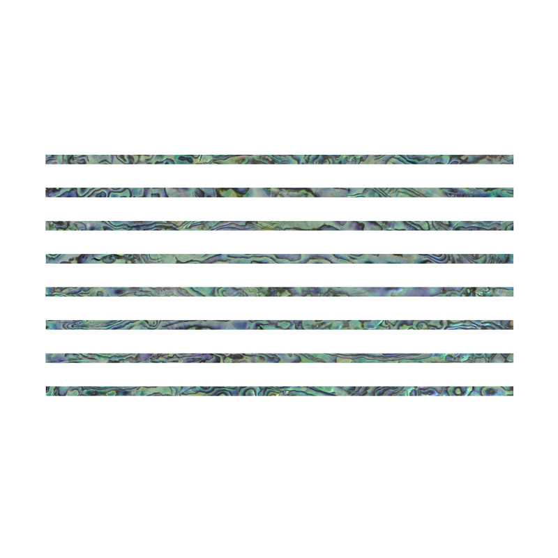 SCT5 - 5 x 240mm - 3 Ply (25pcs) SHELL VENEER COMPOSITE STRIP - 3PLY PAUA - OCEAN SHELL STUDIOS