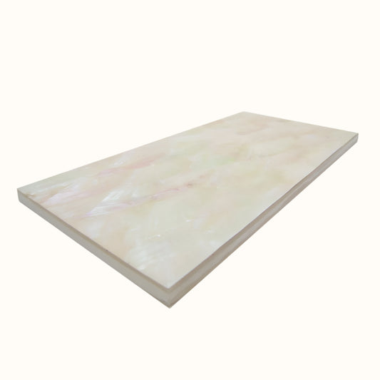 TAP100 - 200x100mm SHELL VENEER TILE ABALONE PEARL NATURAL - OCEAN SHELL STUDIOS