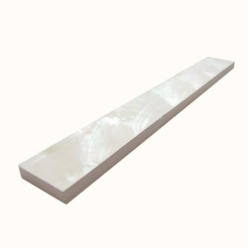 TAP25 - 200x25mm SHELL VENEER TILE ABALONE PEARL NATURAL - OCEAN SHELL STUDIOS
