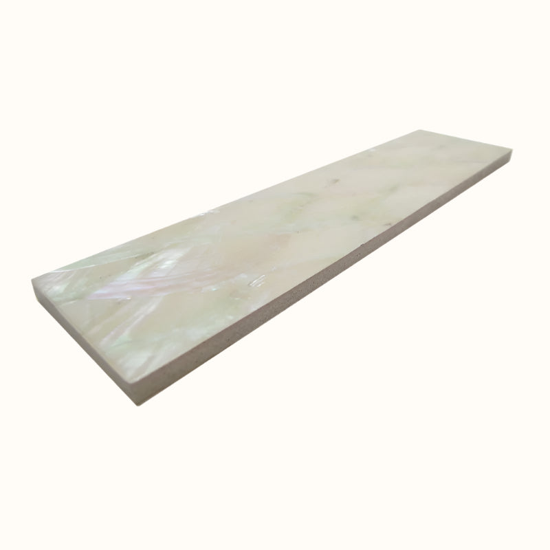 TAP50 - 200x50mm SHELL VENEER TILE ABALONE PEARL NATURAL - OCEAN SHELL STUDIOS
