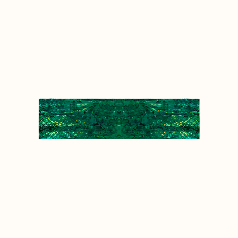 TG300 - 300x75mm SHELL VENEER TILE PAUA EMERALD GREEN - OCEAN SHELL STUDIOS