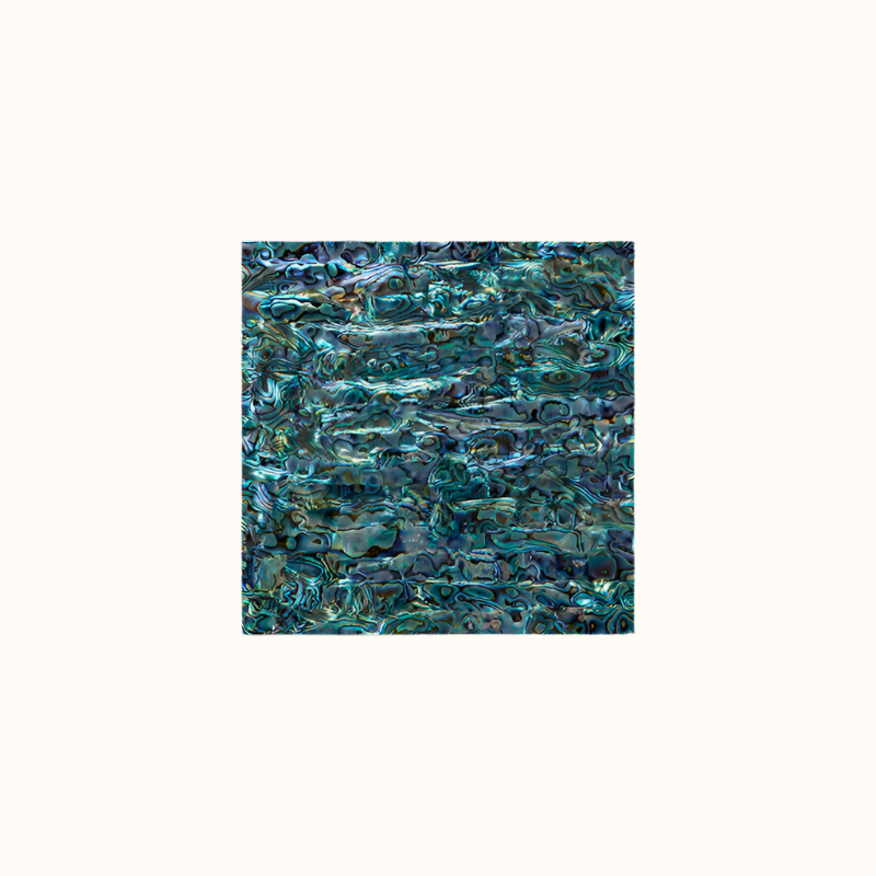 TP200 - 200x200mm SHELL VENEER TILE PAUA ALL NATURAL - OCEAN SHELL STUDIOS