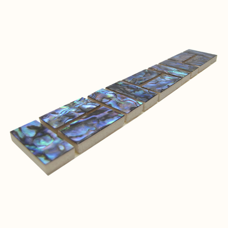 TPRB - Random size (12pc) SHELL VENEER TILE PAUA ALL NATURAL - OCEAN SHELL STUDIOS