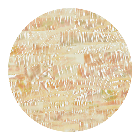 VCMWR230 - SHELL VENEER COATED - MEXICAN ABALONE WHITE RIPPLE - OCEAN SHELL STUDIOS