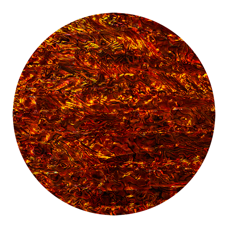 VCPCR200 - RETAIL READY - SHELL VENEER COATED - PAUA COPPER RED - OCEAN SHELL STUDIOS