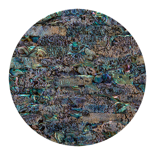 VCPOP200 - SHELL VENEER COATED - PAUA NATURAL OPAL - OCEAN SHELL STUDIOS