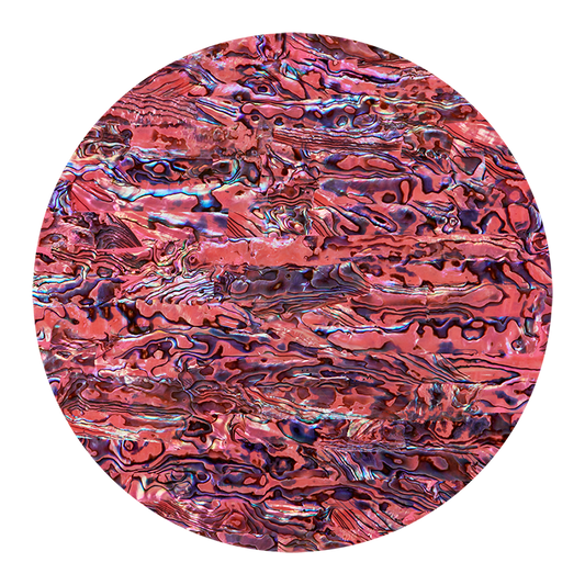 VCPPT200 - RETAIL READY - SHELL VENEER COATED - PAUA PINK TOPAZ - OCEAN SHELL STUDIOS