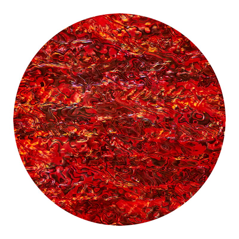 VCPRR200 - RETAIL READY - SHELL VENEER COATED - PAUA RUBY RED - OCEAN SHELL STUDIOS