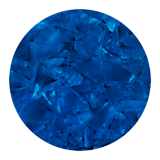 VCWCB200 - SHELL VENEER COATED - WMOP COBALT BLUE - OCEAN SHELL STUDIOS