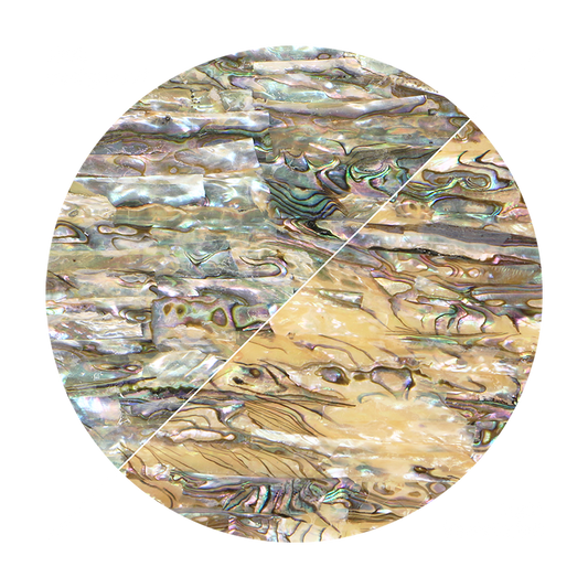 VUMG240_2 - SHELL VENEER UNCOATED - MEXICAN ABALONE GREEN - OCEAN SHELL STUDIOS