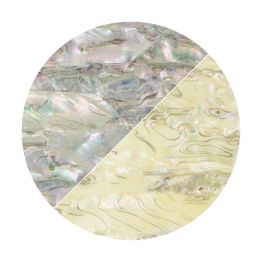 VUMGL240_2 - SHELL VENEER UNCOATED - MEXICAN ABALONE GREEN LIGHT - OCEAN SHELL STUDIOS