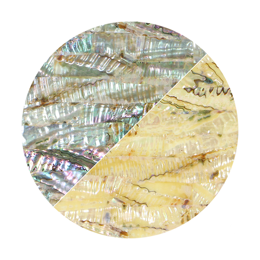 VUMP240_2 - SHELL VENEER UNCOATED - MEXICAN ABALONE PINK - OCEAN SHELL STUDIOS