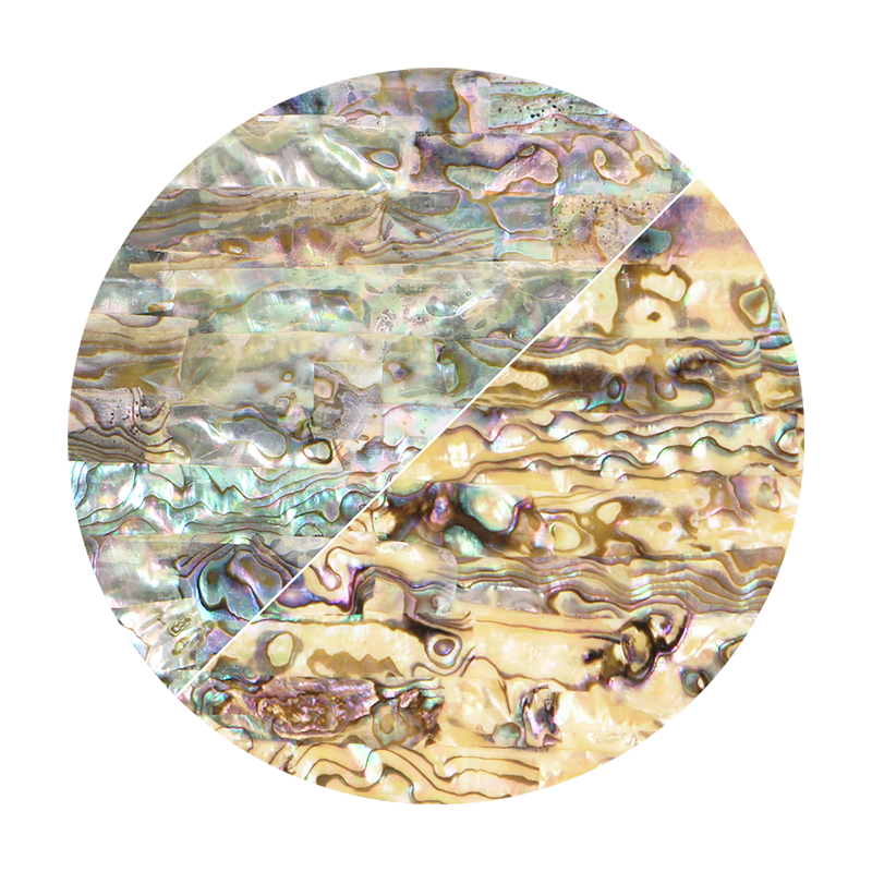 VUMR240_2 - SHELL VENEER UNCOATED - MEXICAN ABALONE GREEN RIPPLE - OCEAN SHELL STUDIOS