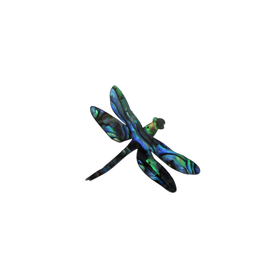 ZSPDFS - Small 35x29mm (12pcs) GLOSS PAUA VENEER SHAPE - DRAGONFLY - OCEAN SHELL STUDIOS
