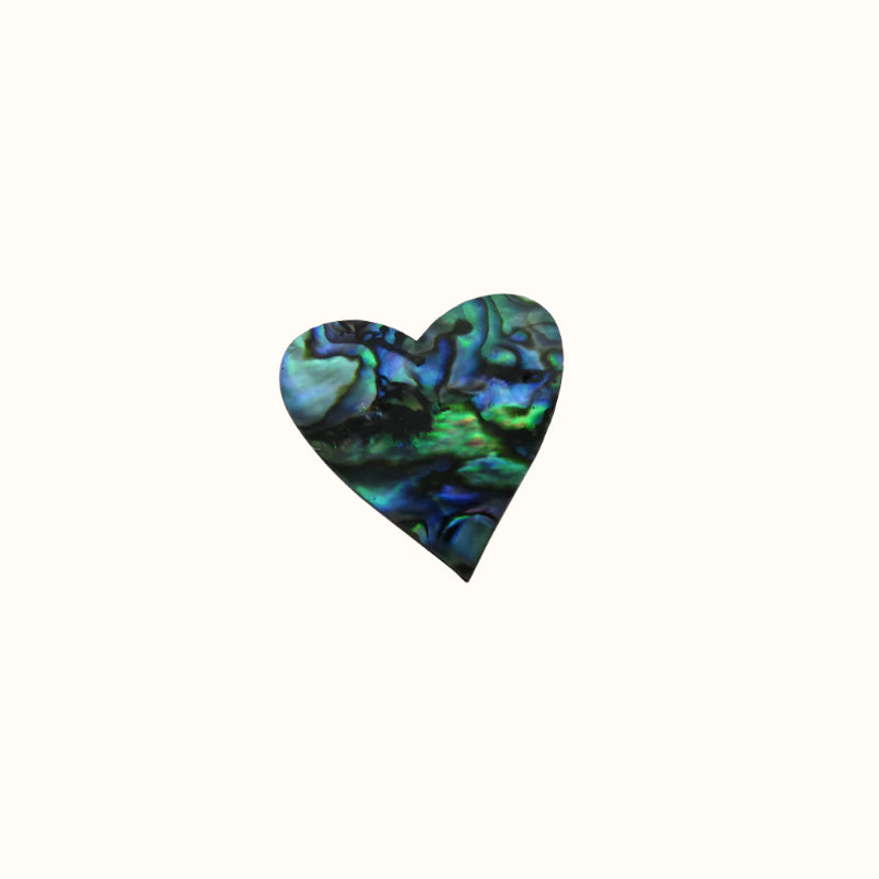 ZSPHM - GLOSS PAUA VENEER SHAPE - HEART - OCEAN SHELL STUDIOS
