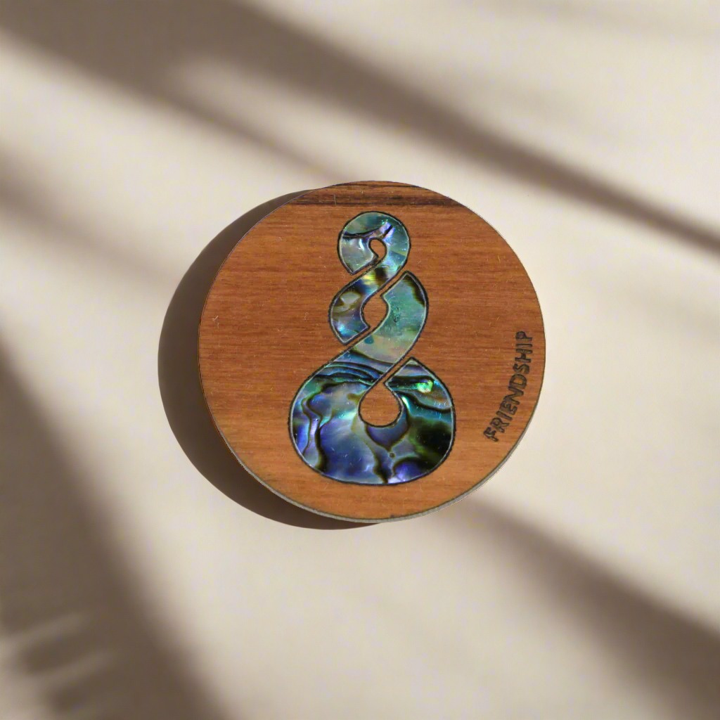friendship_magnet - Friendship Twist PAUA RIMU MAGNET - OCEAN SHELL STUDIOS
