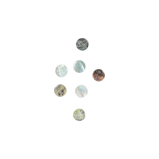 BACCOT15 - 20mm (12pcs) AGOYA - CIRCLE - NATURAL CURVE, ORIGINAL BACK, TUMBLED POLISHED - OCEAN SHELL STUDIOS