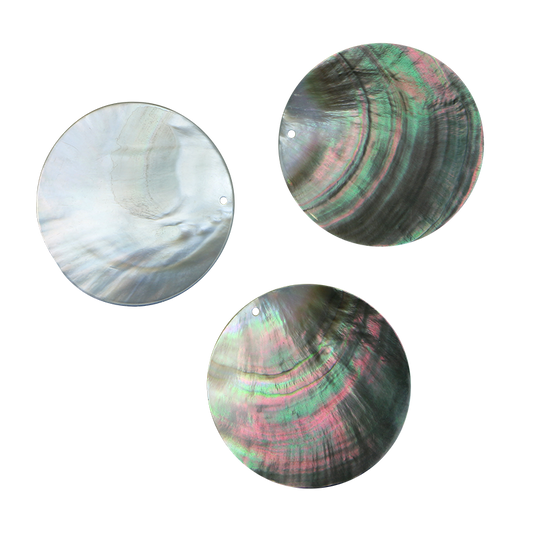 BBCDCCT60 - BMOP - CIRCLE DRILLED - NATURAL CURVE, CLEAN BACK, TUMBLED POLISHED - OCEAN SHELL STUDIOS
