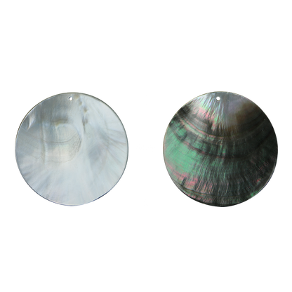 BBCDCCT60_2 - BMOP - CIRCLE DRILLED - NATURAL CURVE, CLEAN BACK, TUMBLED POLISHED - OCEAN SHELL STUDIOS